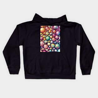 Psychedelic looking abstract illustration  of balls Kids Hoodie